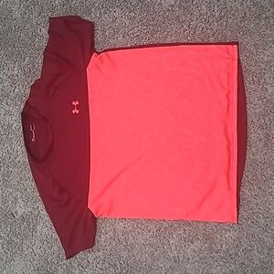 Under Armour Medium Burgundy/Coral Shirt